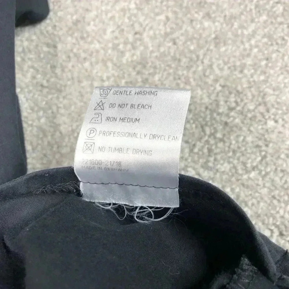 Bogner Pants Black Color Flat Front Logo Zipper High Waist Sz 18 Long - Picture 8 of 11